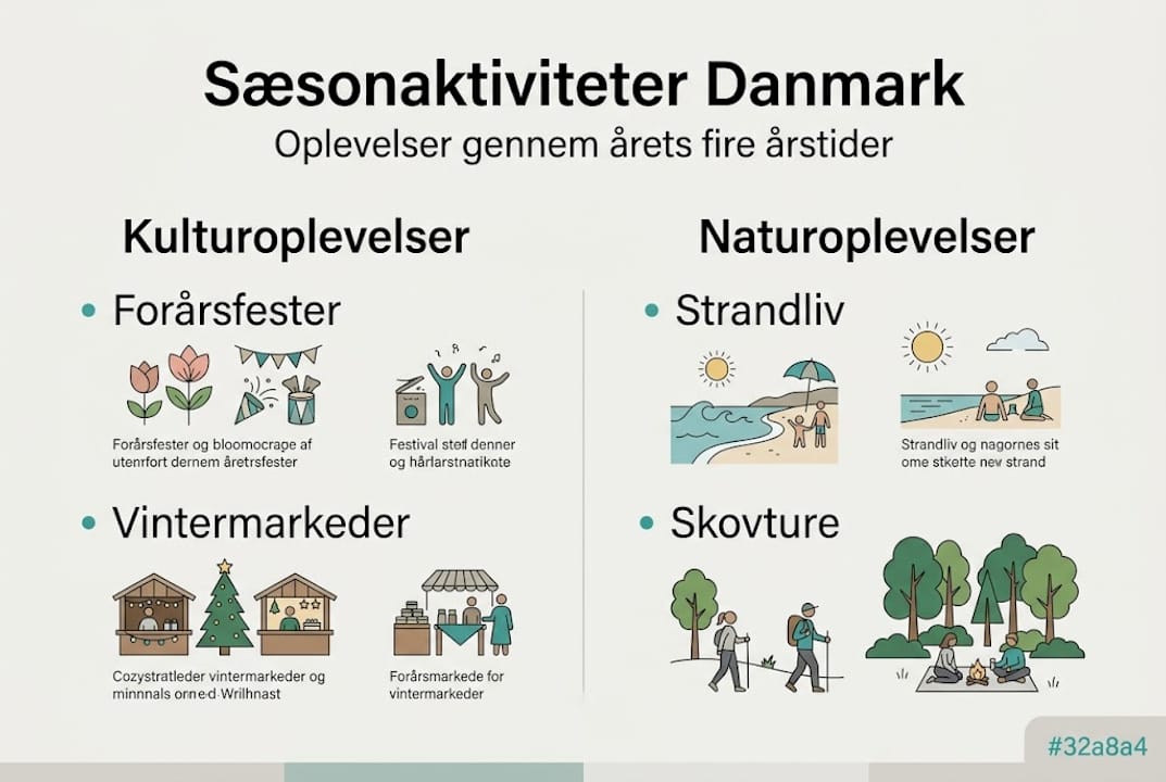 This year's seasonal activities in Denmark – summarized in an easy-to-understand infographic