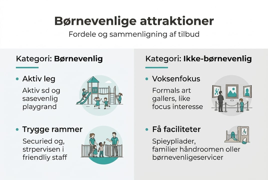 Grafik giver overblik over de mest børnevenlige oplevelser