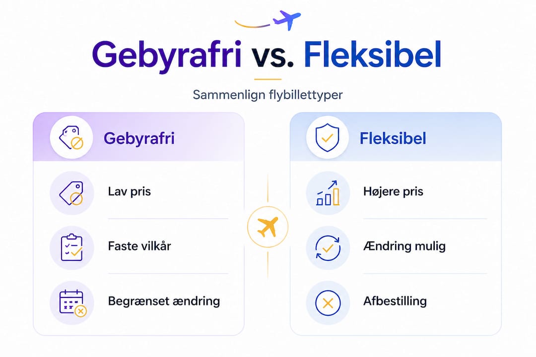 Oversigt: Sådan adskiller de forskellige typer flybilletter sig