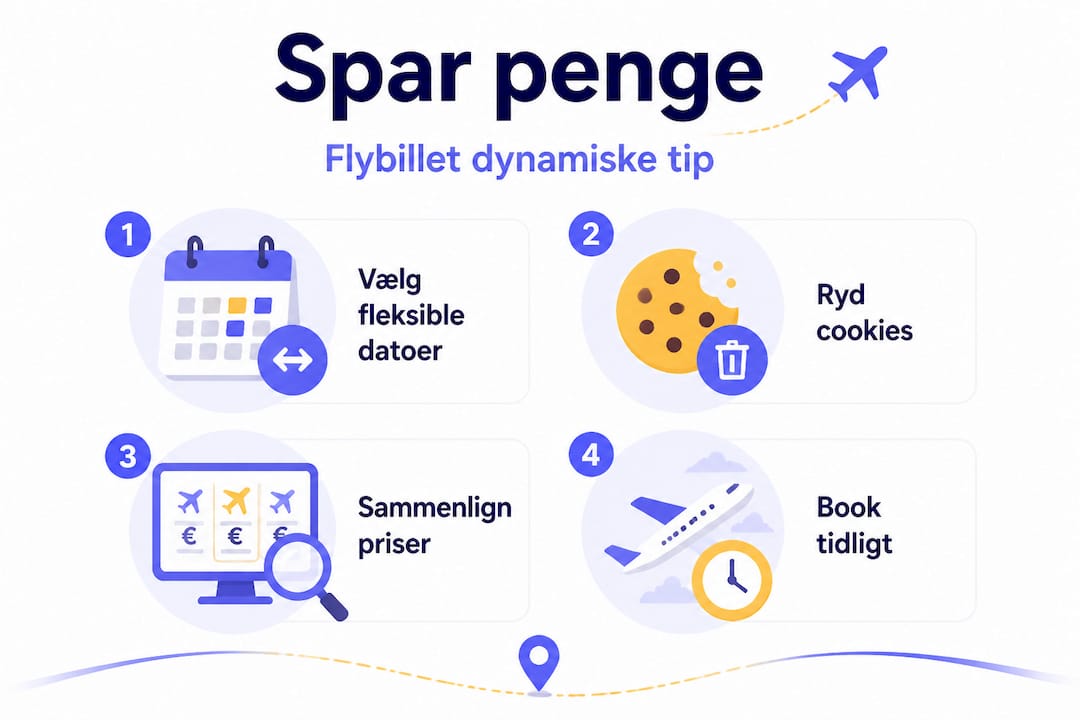 Infografik: Fire gode tips til at finde billige flybilletter