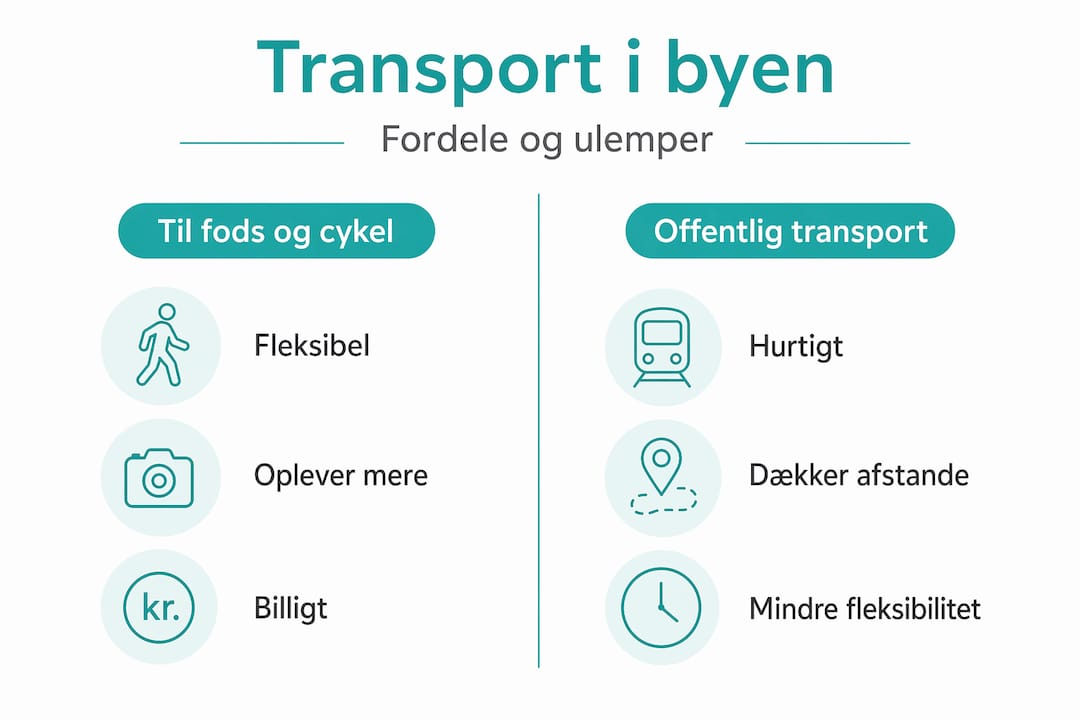 See how different transportation options perform on the city trip – we've gathered everything in a clear infographic.