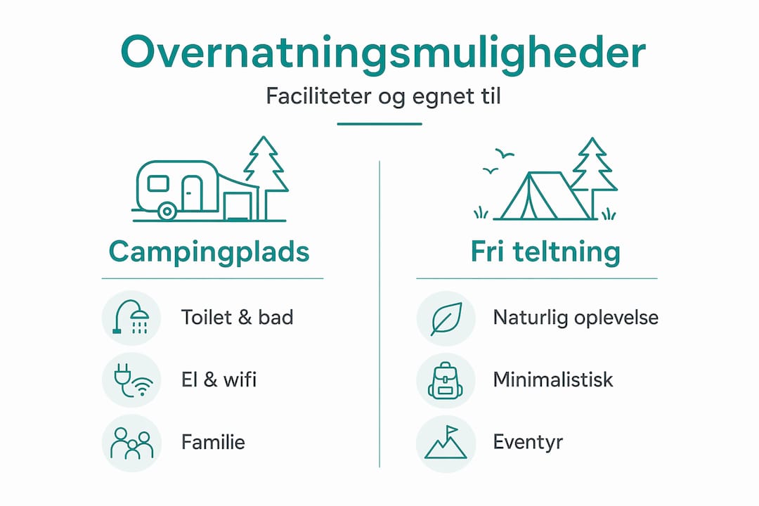 Oversigt: Fordele og ulemper ved campingplads vs. vild camping