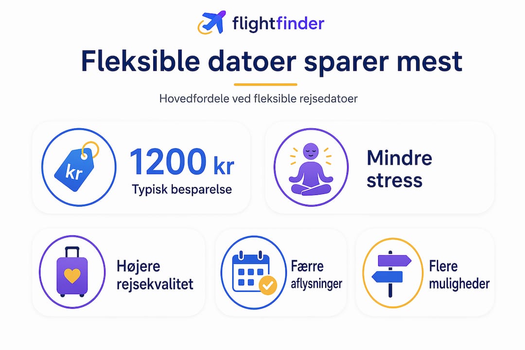 Infografik: Derfor kan det betale sig at være fleksibel med dine rejsedatoer
