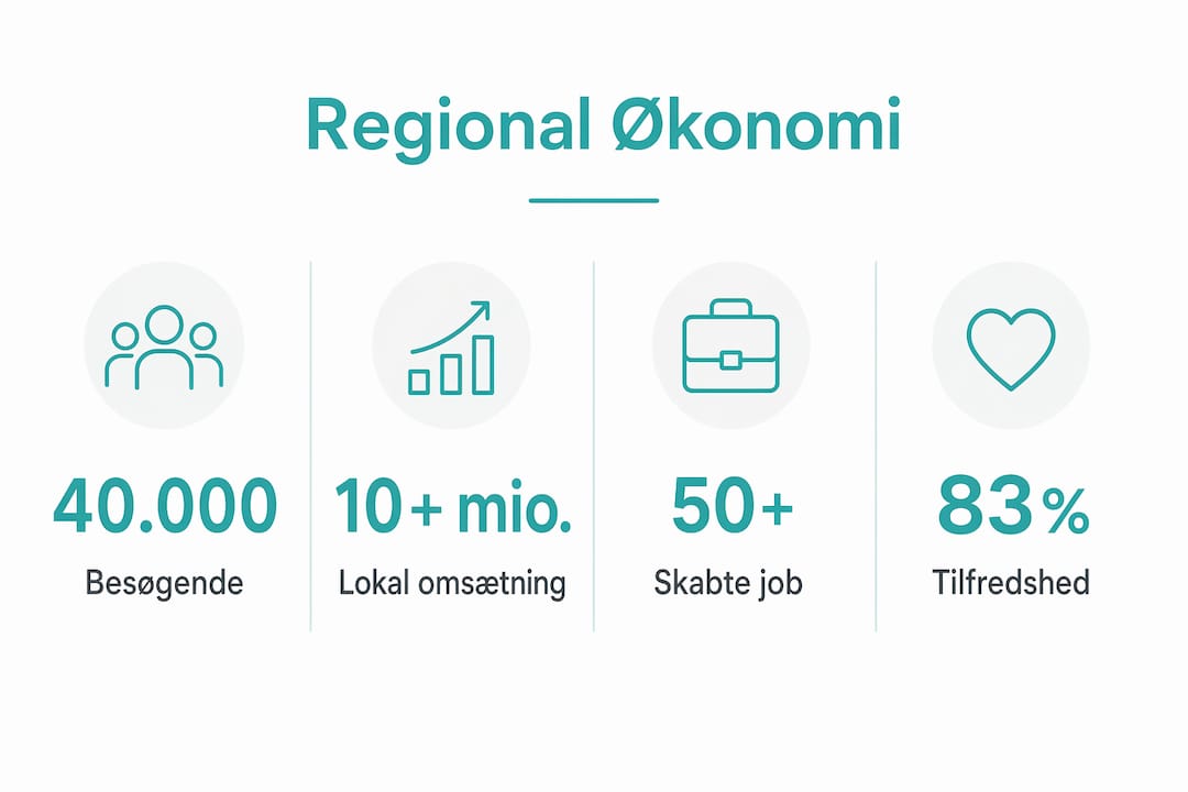 Grafisk oversigt med centrale tal om regionens økonomiske betydning
