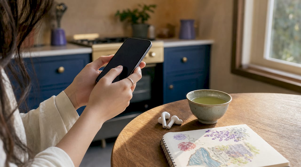 En person tjekker flypriser på mobilen og får besked, når der er nye tilbud.