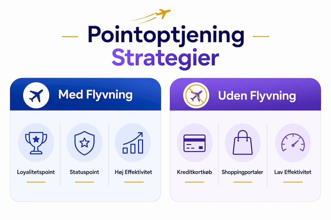 Se her, hvordan du kan optjene point – både med og uden at tage flyet – i denne infografik.