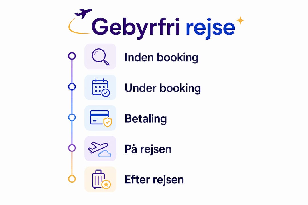 Guide i billeder: Sådan rejser du uden gebyrer – trin for trin