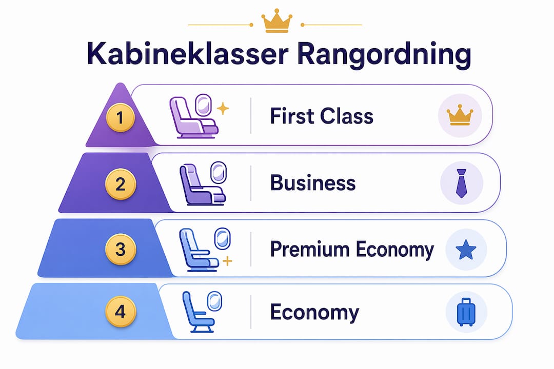 Oversigt: Sådan rangerer de forskellige kabineklasser