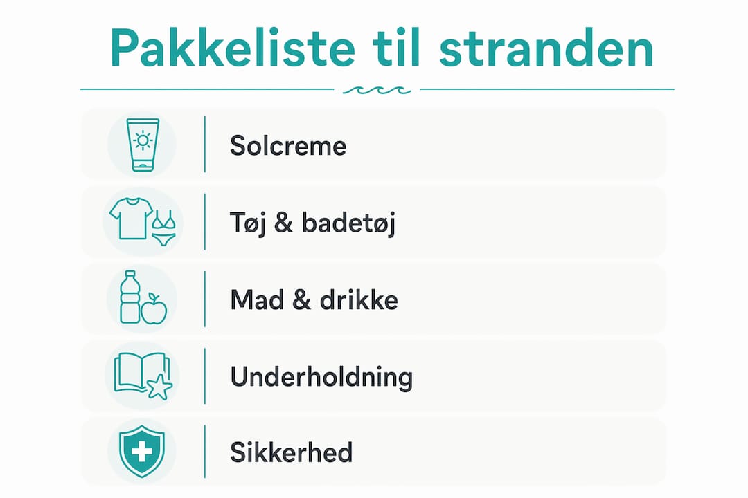 Guide: Sådan pakker du til en dag på stranden – trin for trin