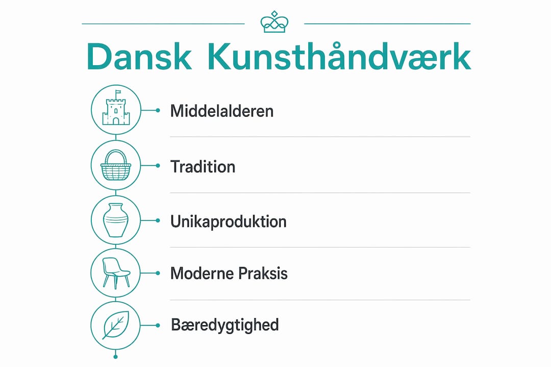 Grafisk oversigt over udviklingen i dansk kunsthåndværk – fra tradition til nutid
