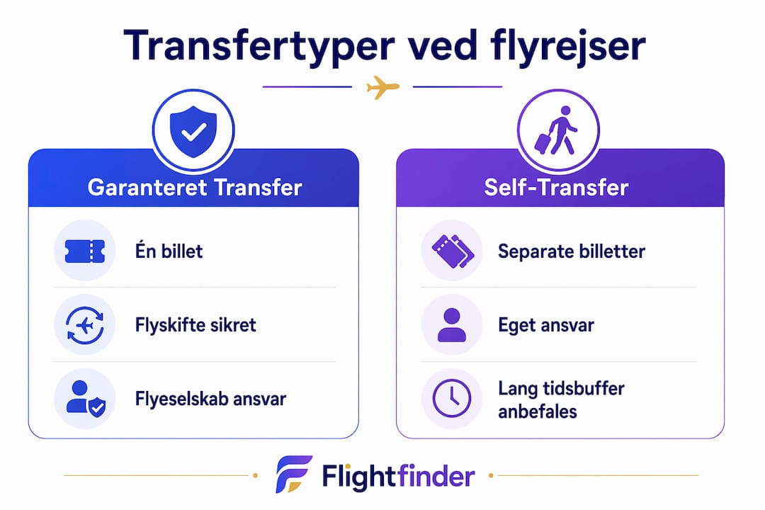 Oversigt: Forskellen på garanteret transfer og self-transfer