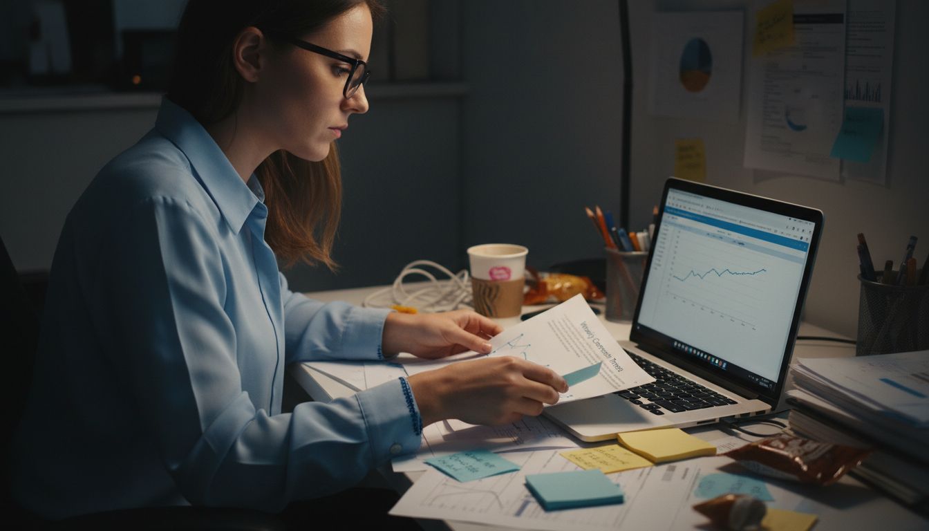 Analyst comparing Amazon marketing analytics