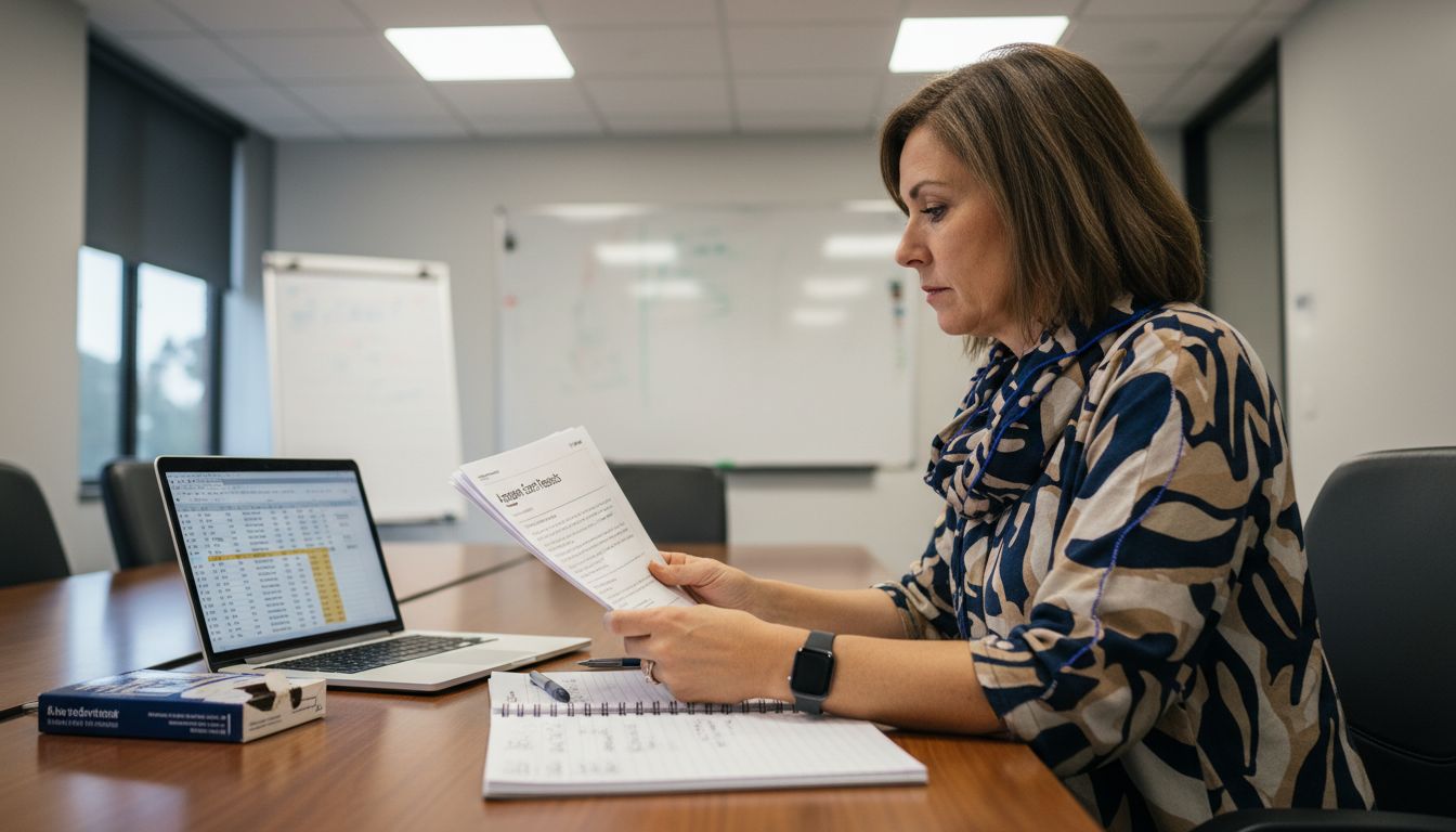 Seller reviewing Amazon rankings and sales data