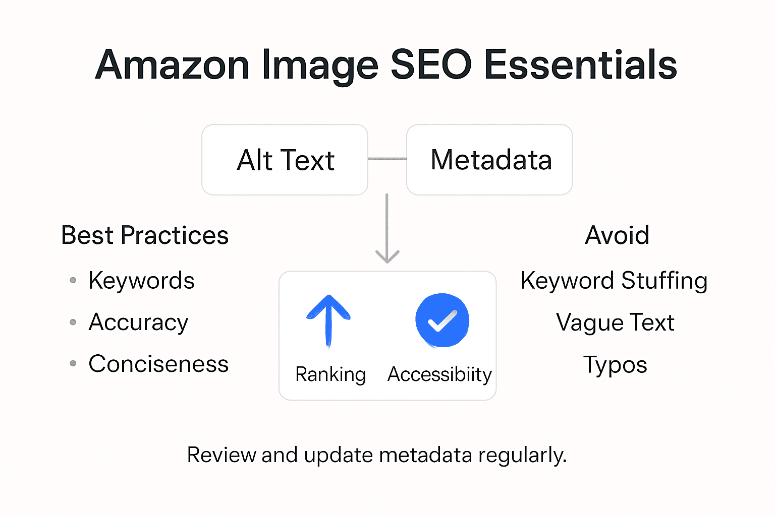 Infographic showing Amazon image SEO best practices