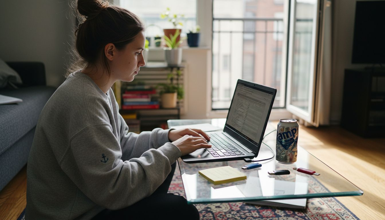Woman setting up Amazon rank tracker