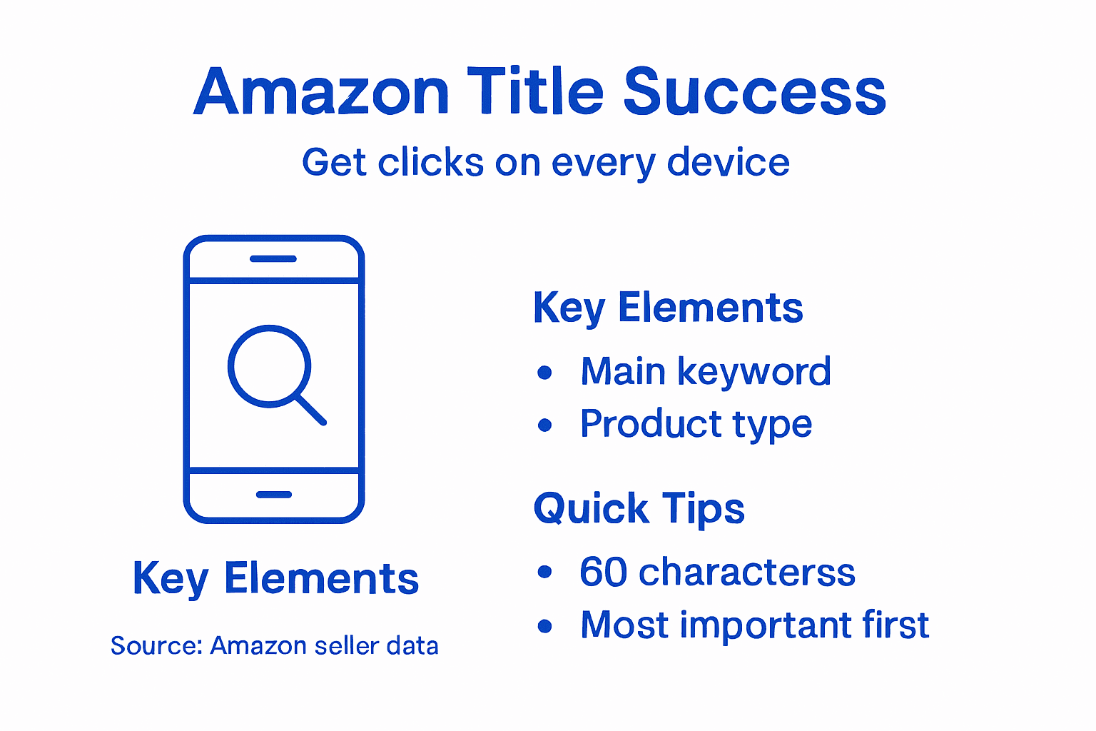Infographic Amazon title mobile visibility essentials