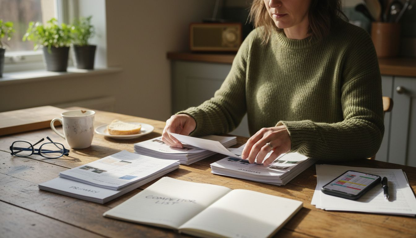 Woman sorting Amazon competitors into groups