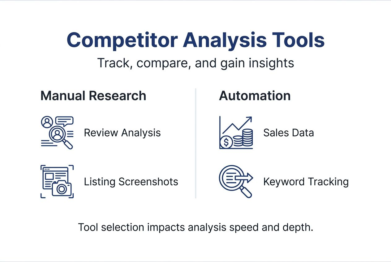 Infographic listing manual vs automated analysis tools
