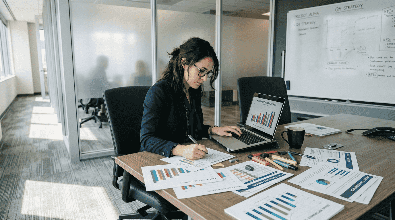 Brand manager reviews Amazon marketing reports
