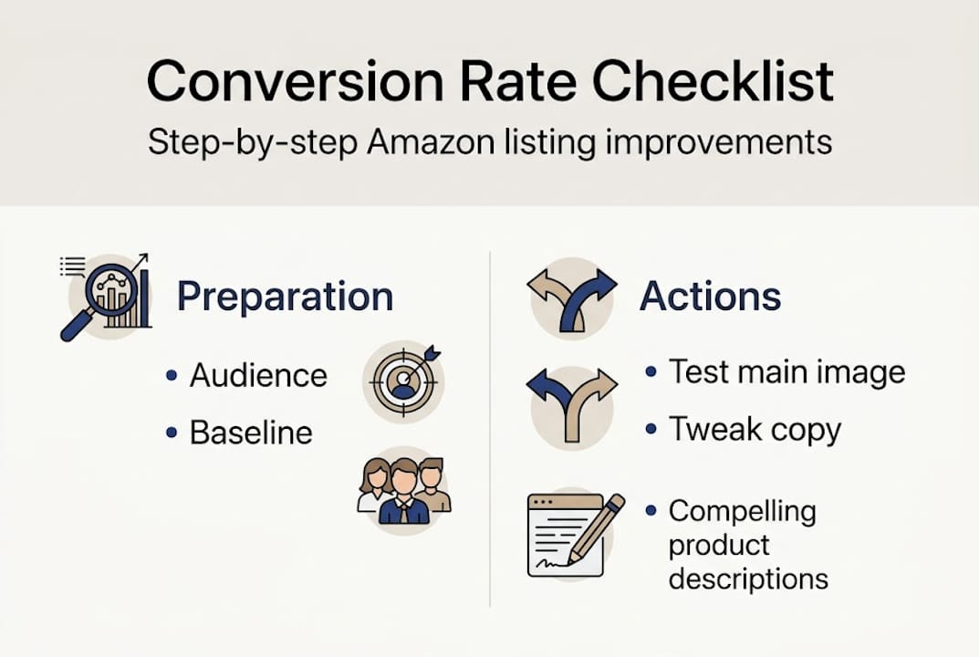 Infographic showing conversion checklist overview