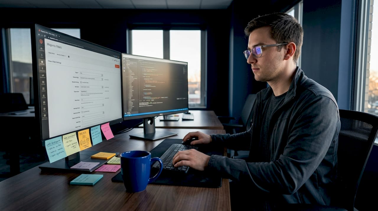 Web developer manages Magento filter SEO settings