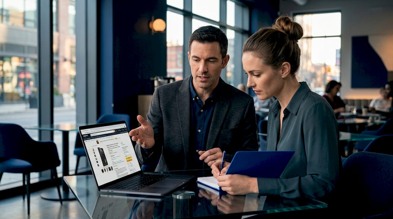 Two professionals discuss Amazon listing copy