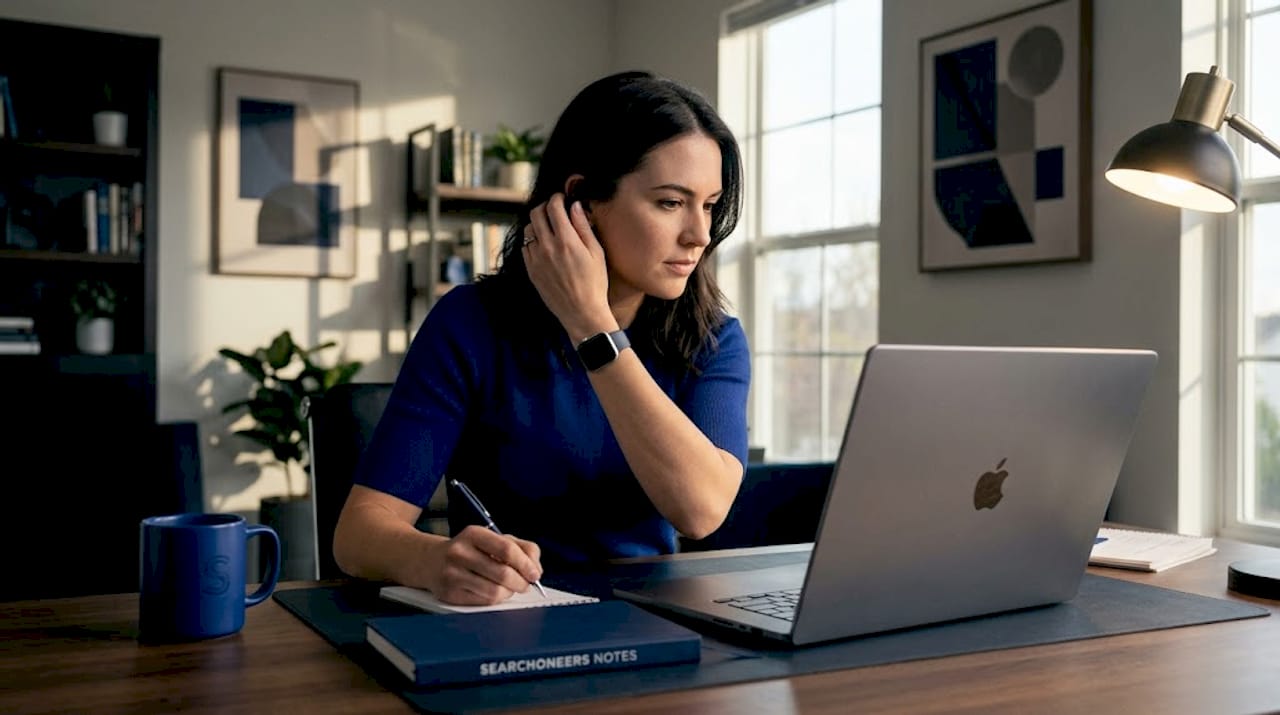 Ecommerce manager reviewing digital product listing