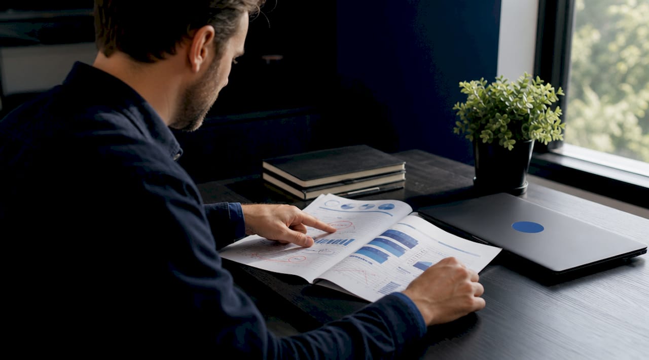 Hands reviewing Amazon SEO ranking report