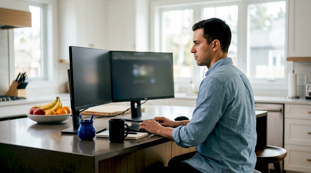 Analyst reviewing Amazon sales dashboard