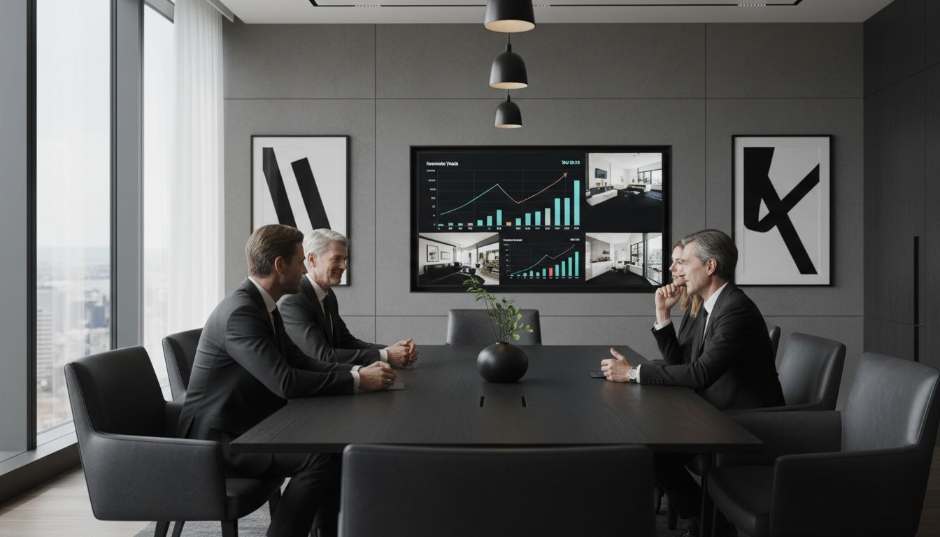 écran LED salle réunion immobilier