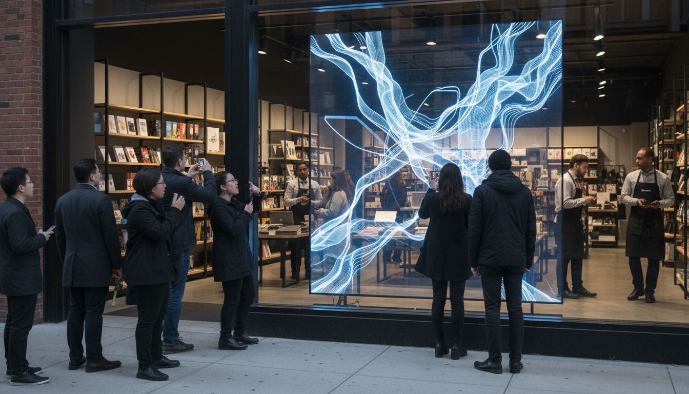 écran led transparent vitrine