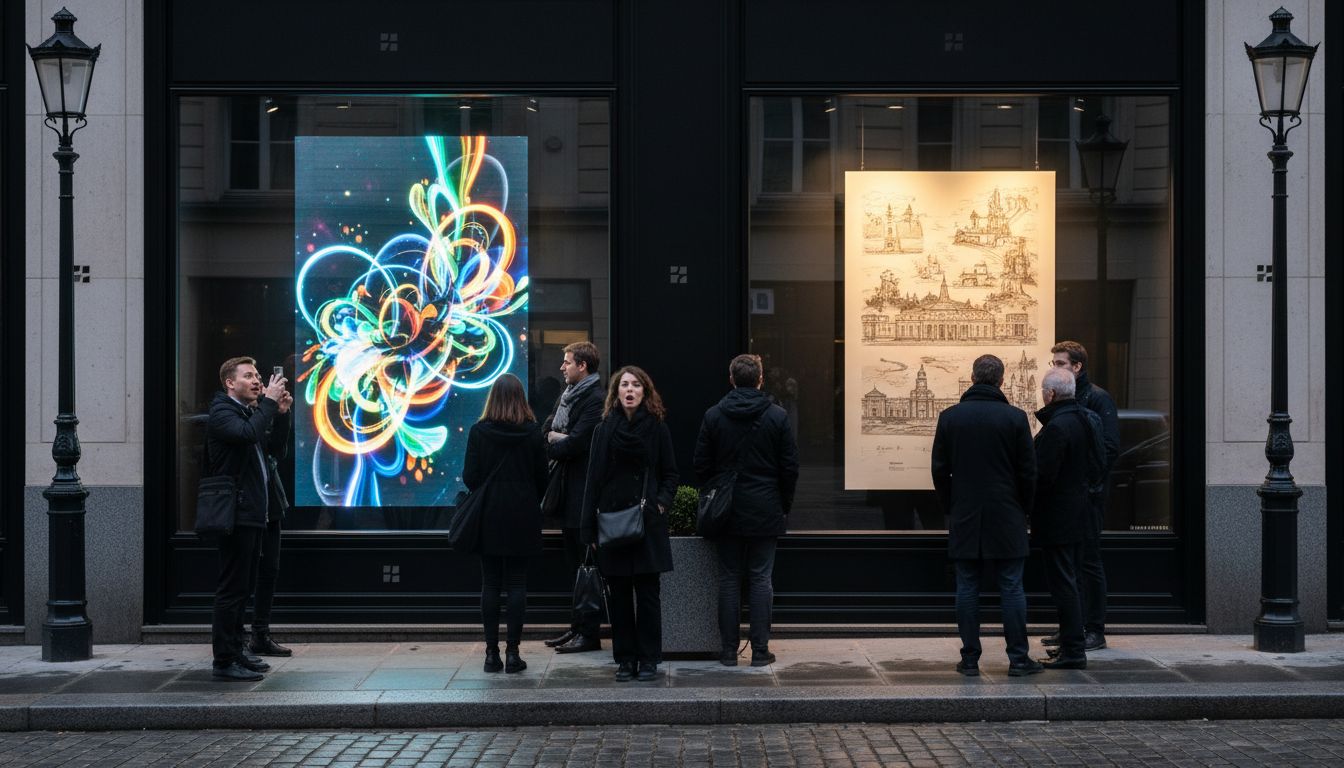 vitrine magasin ecran led