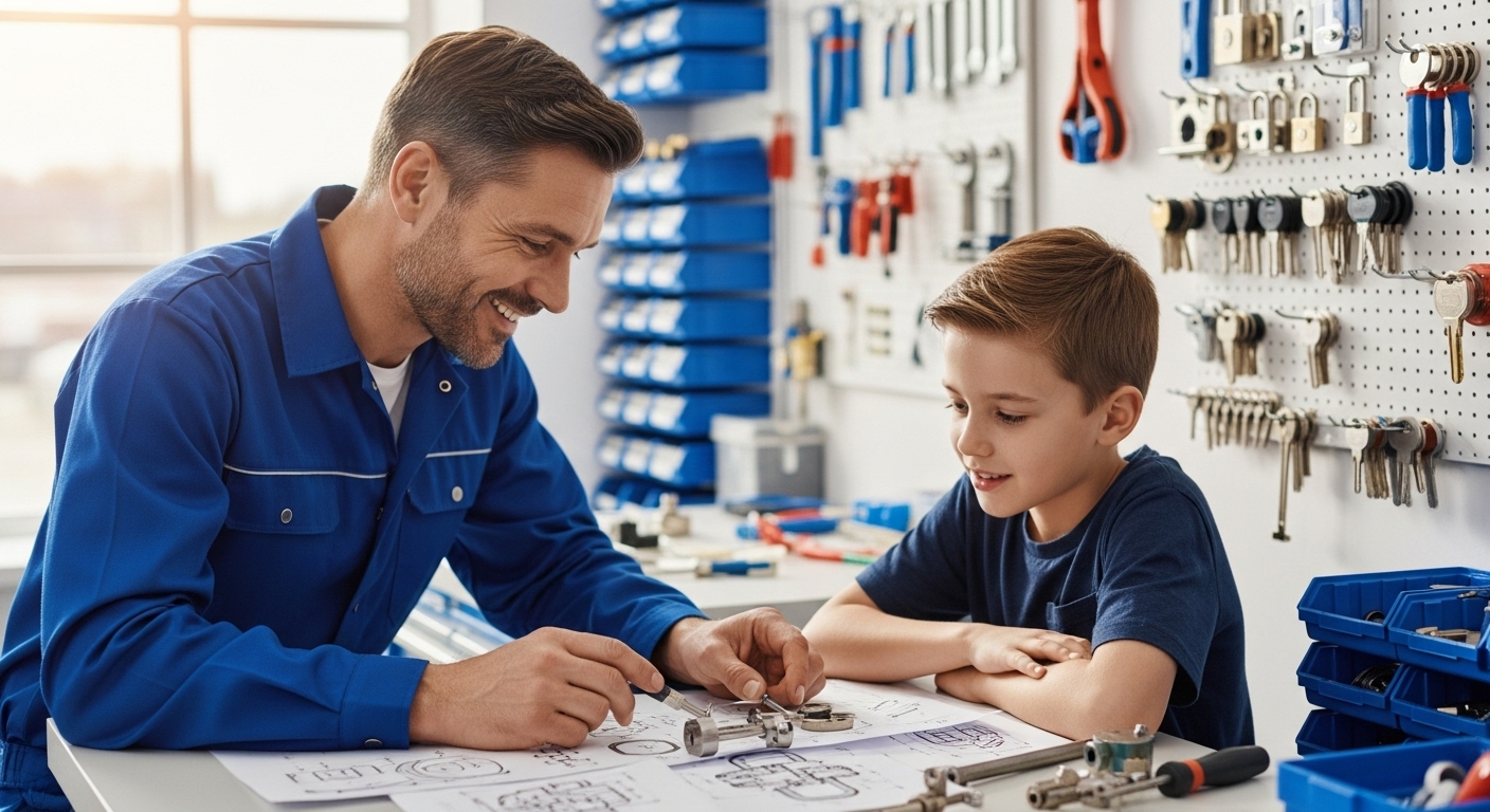 låssmed tekniskt samtal verkstad