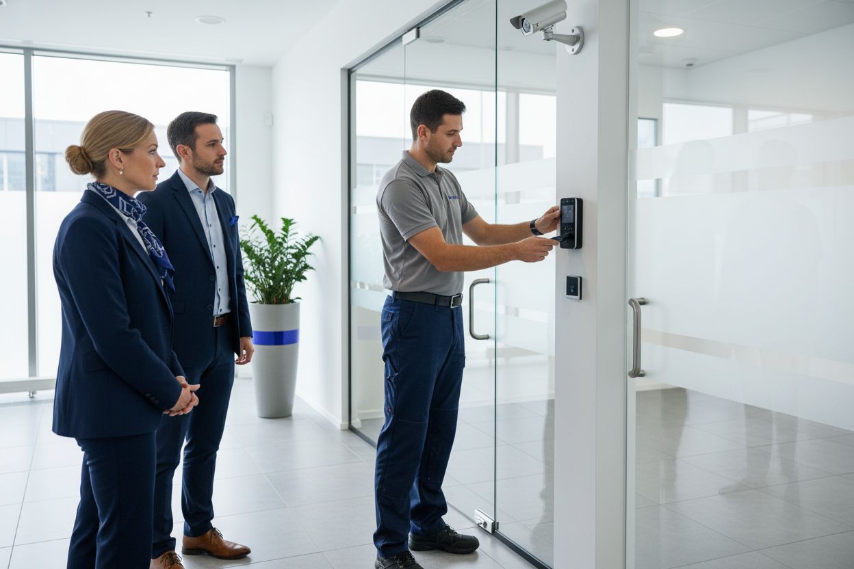 elektroniskt lås kontorsmiljö