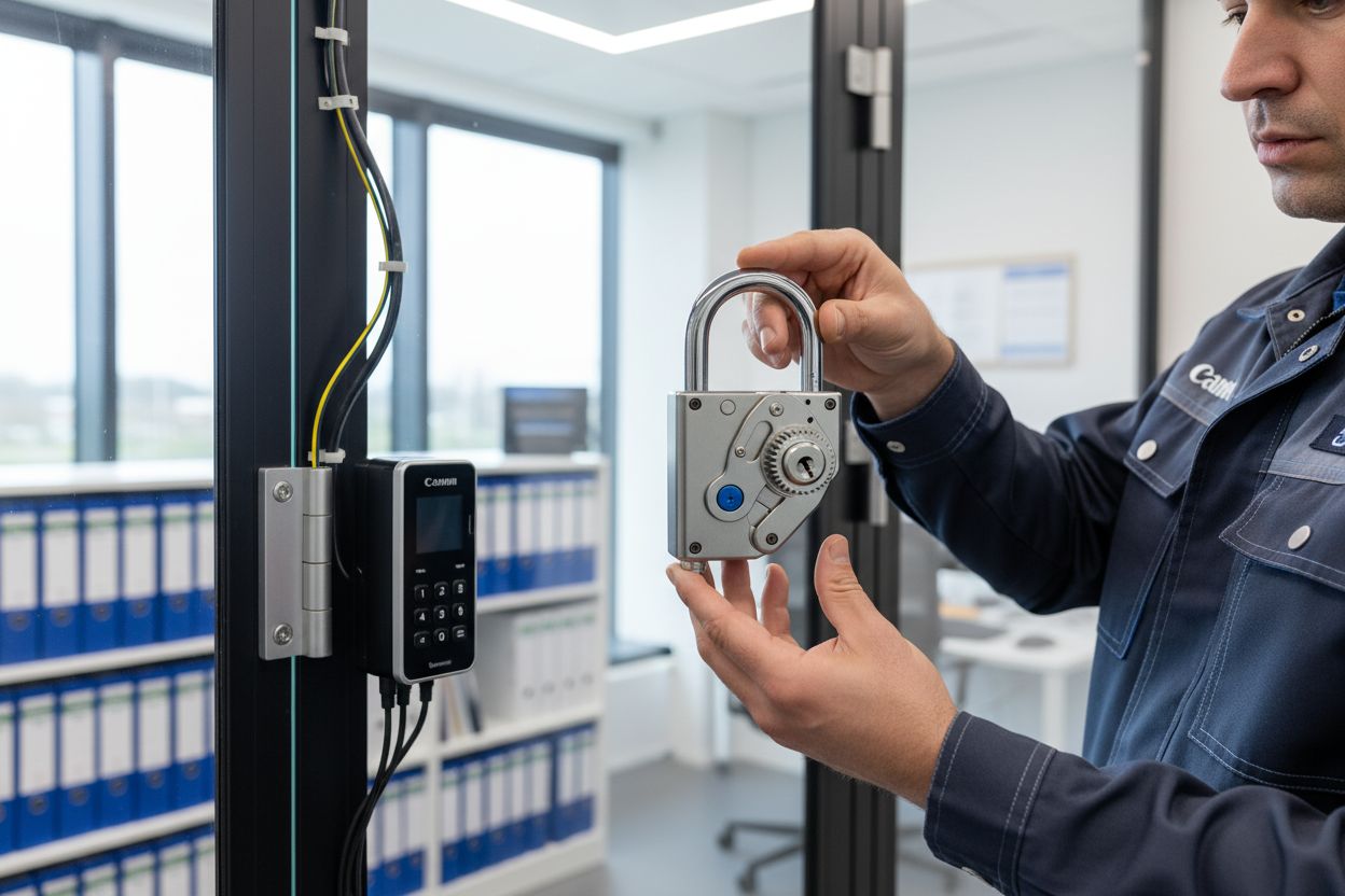 spärrlås kontorsmiljö