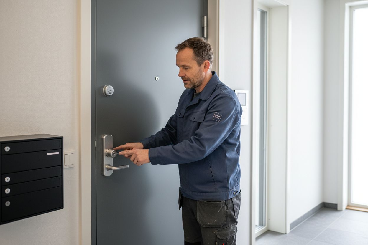 spärrlås på ytterdörr