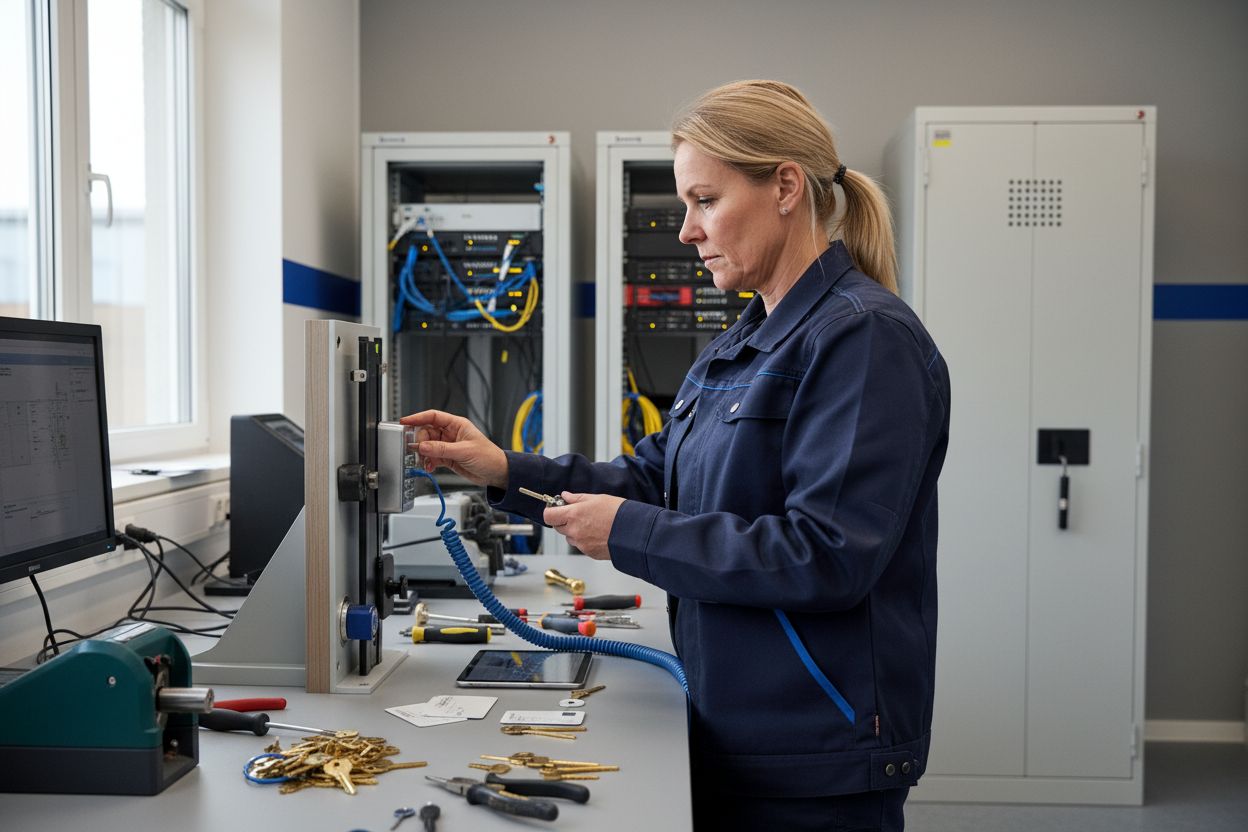modern locksmith workspace