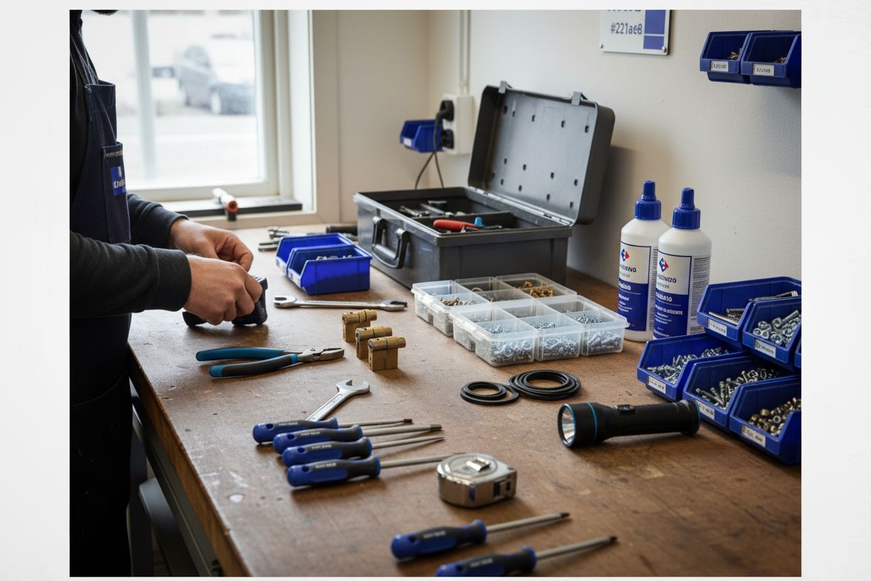 låsunderhåll verktyg material