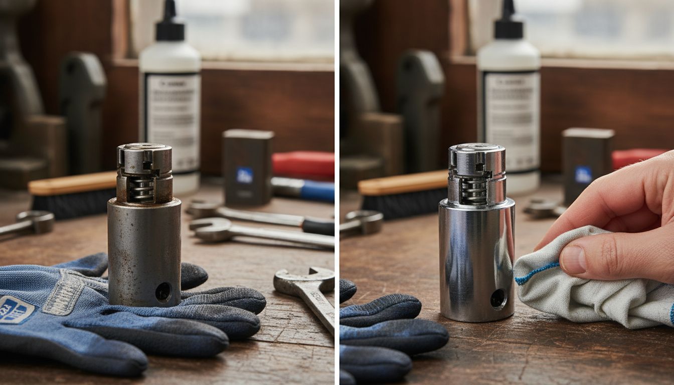 lås smörjning rengöring