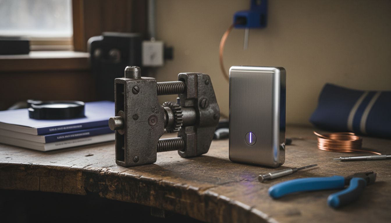 gammalt och modernt lås