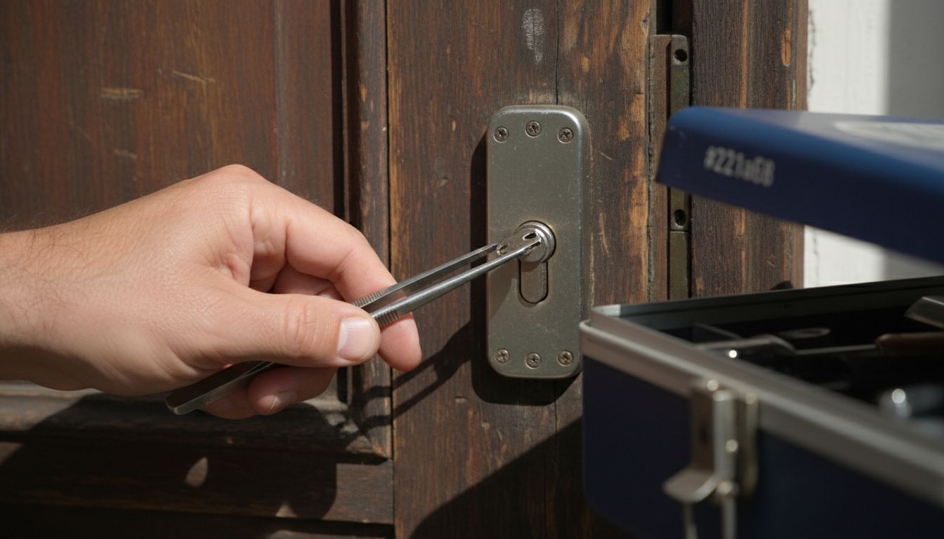 fast nyckel dörrlås