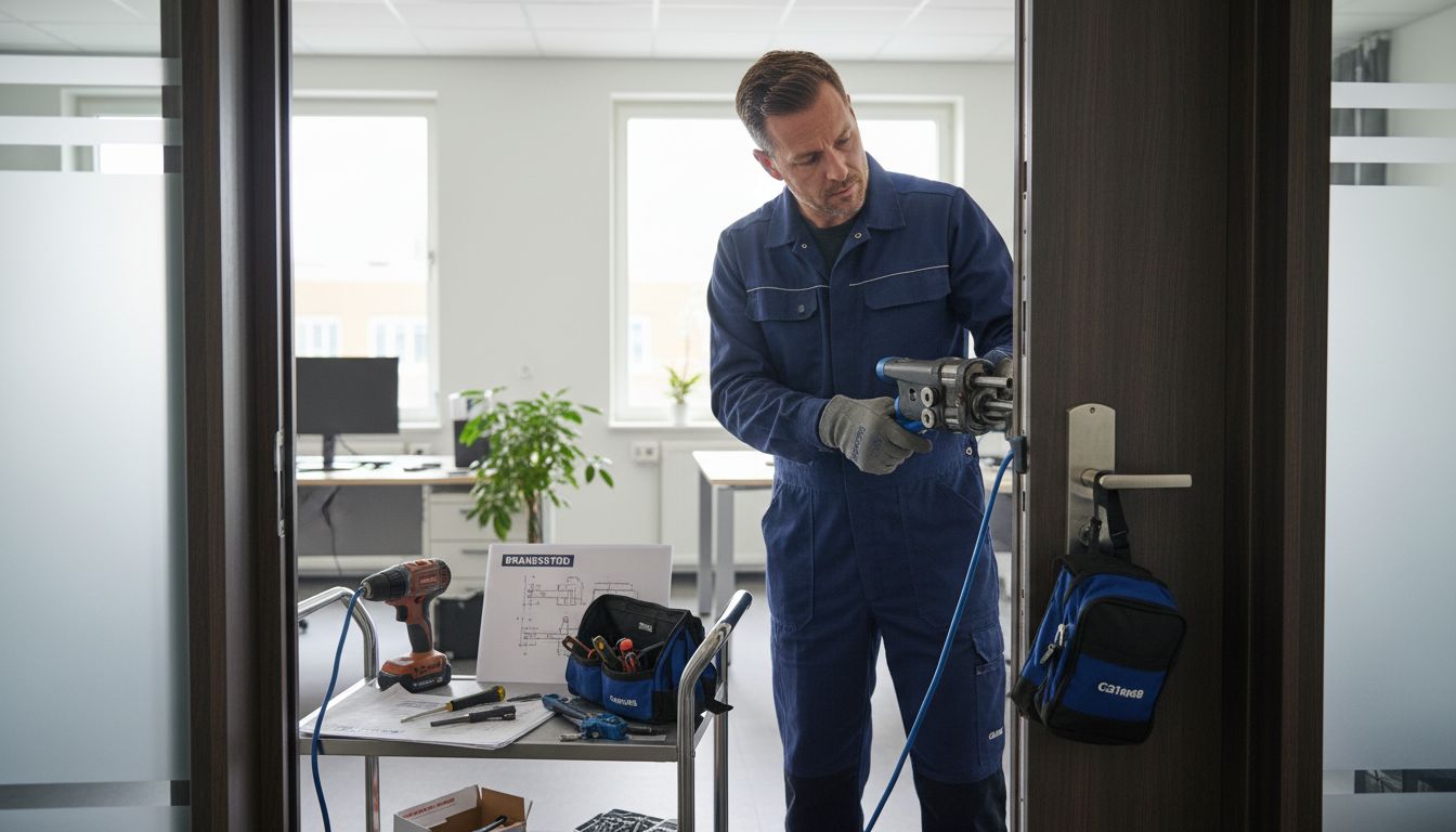 brandsäkra lås installation