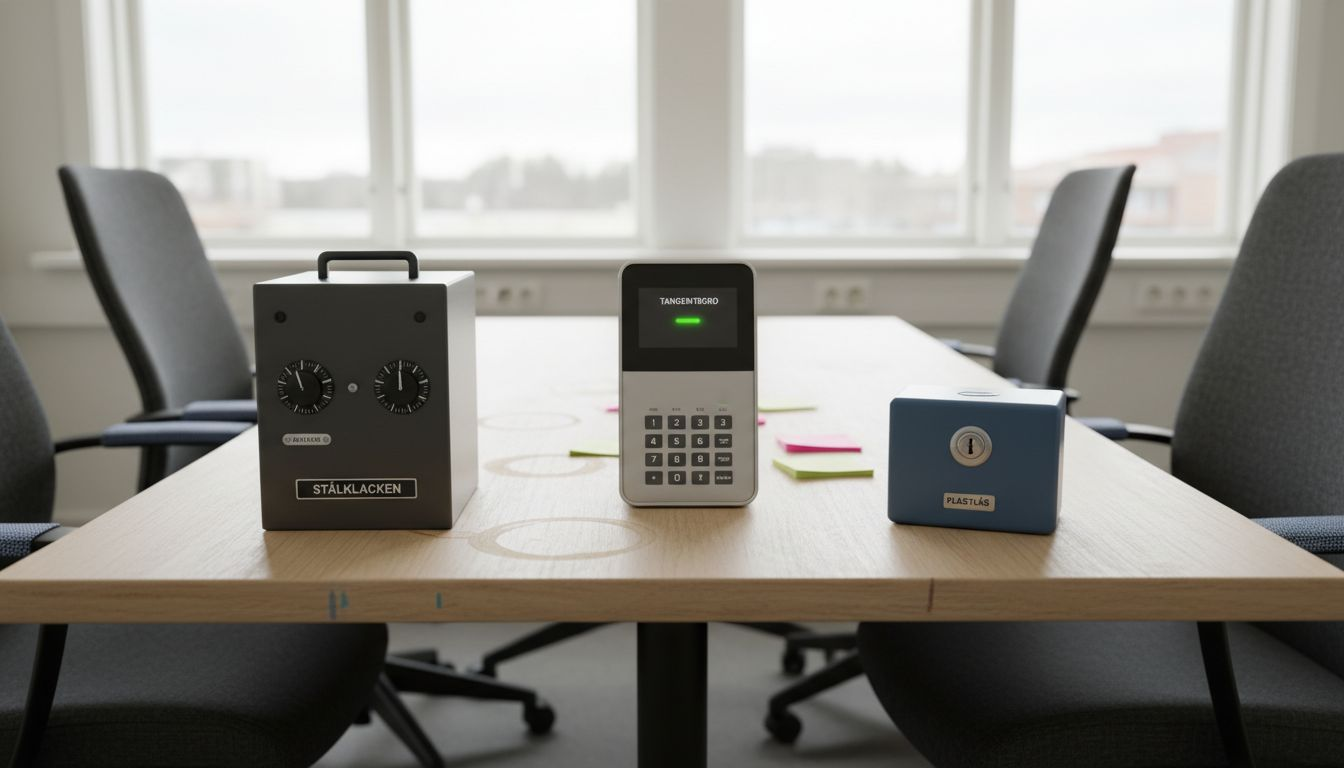 Jämförelse mellan tre olika nyckelskåp