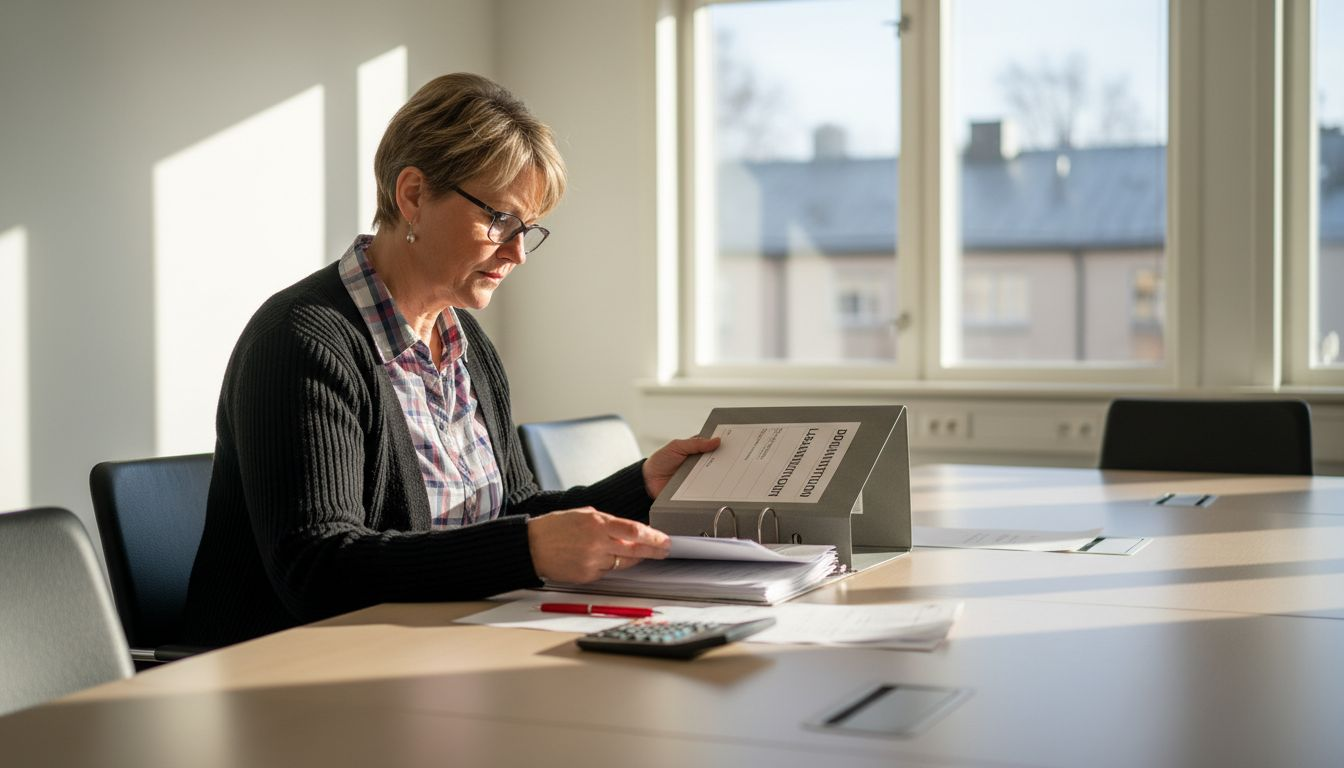 Fastighetsägare går igenom låshandlingar och räknar på kostnaderna