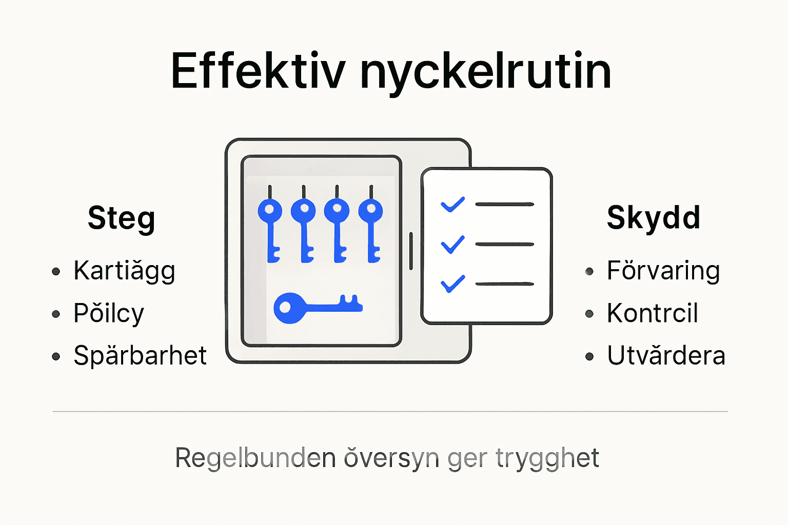 Illustration som visar hur nyckelhantering fungerar i bostadsfastigheter