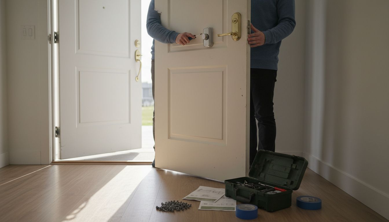 Folk byter ut och förstärker låsen på sina dörrar