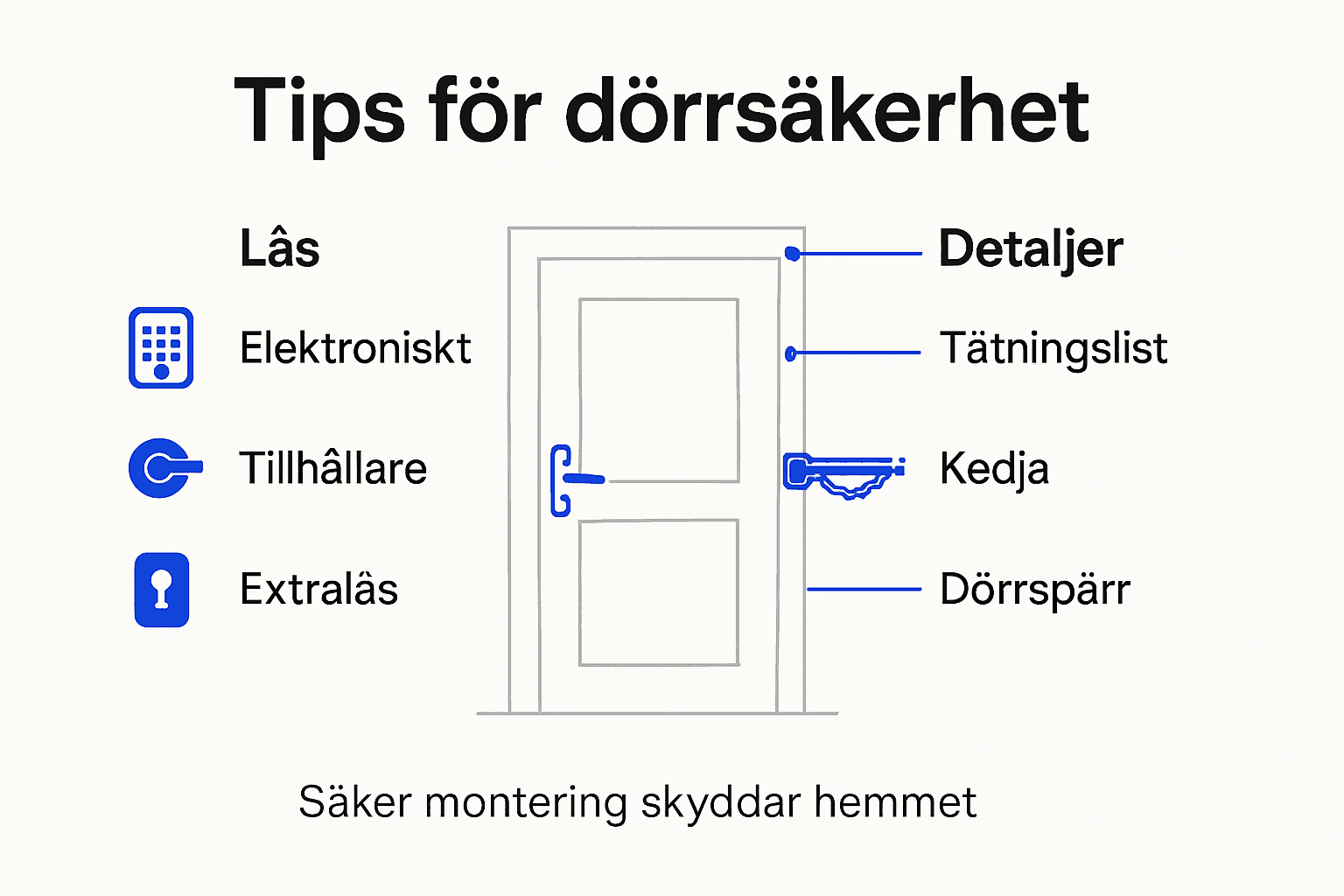 Så håller du dörren säker – våra bästa tips i infografik