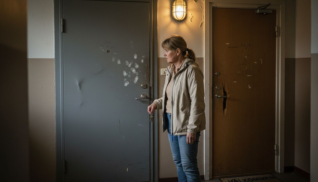 Kvinna jämför vanliga dörrar med säkerhetsdörrar – så vet du skillnaden