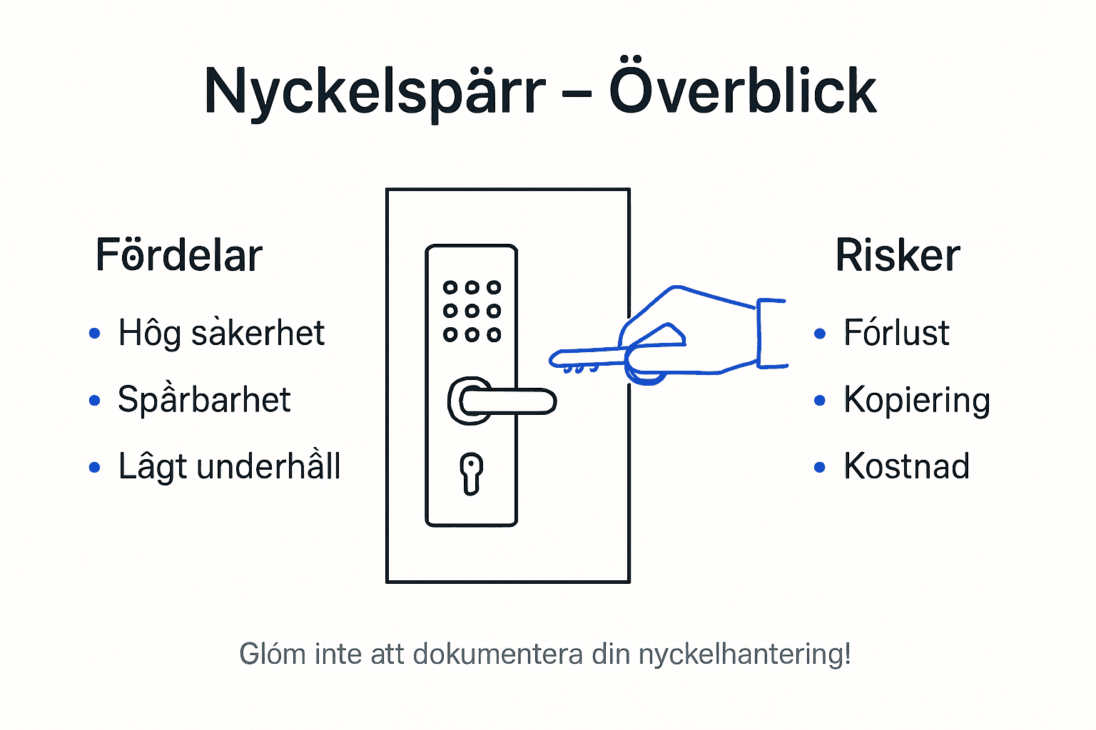 Grafisk guide om spärrade nycklar och hur du skyddar dig