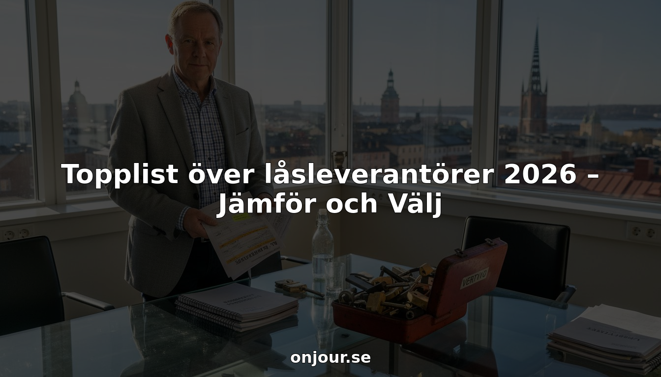 Fastighetsförvaltaren jämför offerter från olika låsleverantörer.